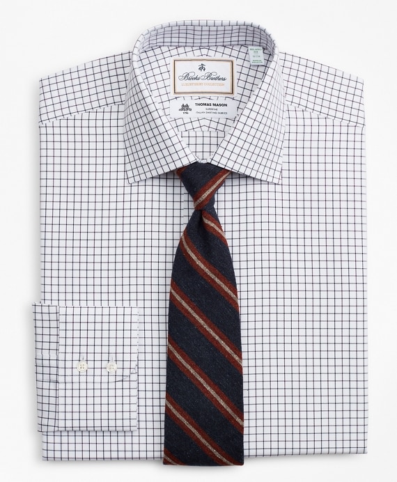 Luxury Collection Milano Slim-Fit Dress Shirt, Franklin Spread Collar Fine Windowpane