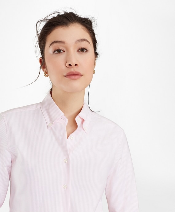 Classic-Fit Supima® Cotton Oxford Stripe Button-Down Shirt