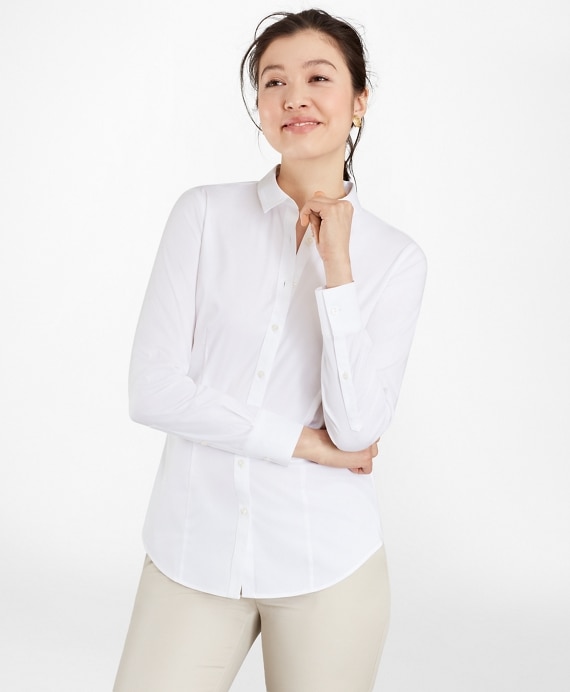 Petite Tailored-Fit Performance Non-Iron COOLMAX® Twill Shirt