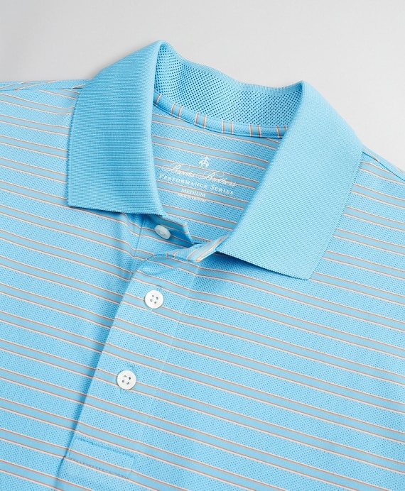 Performance Series Textured Bar Stripe Polo Shirt