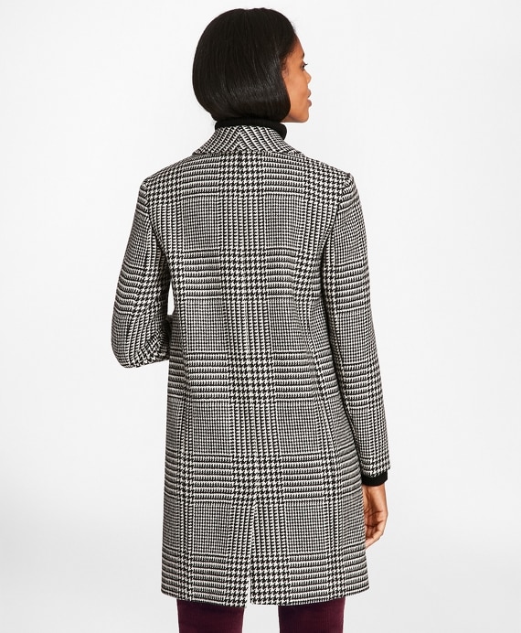 Glen Plaid Wool Cocoon Coat