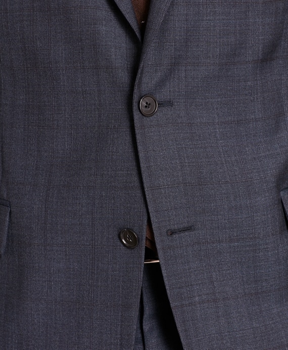Regent Fit Saxxon™ Wool Blue Plaid 1818 Suit