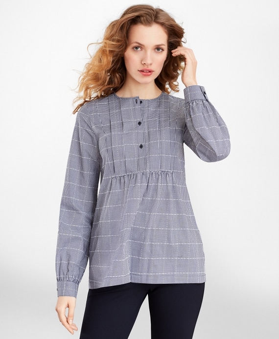 Checked Supima® Cotton Tunic
