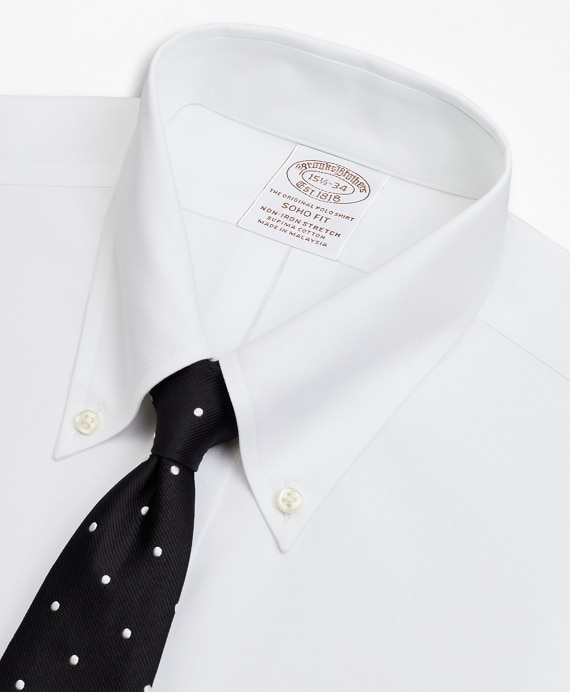 Stretch Soho Extra-Slim-Fit Dress Shirt, Non-Iron Poplin Button-Down Collar