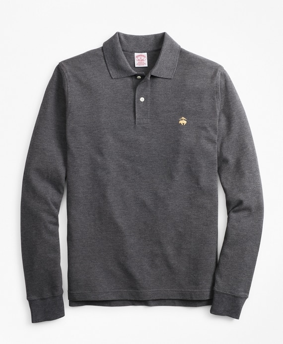Original Fit Supima® Long-Sleeve Performance Polo Shirt-Basic Colors