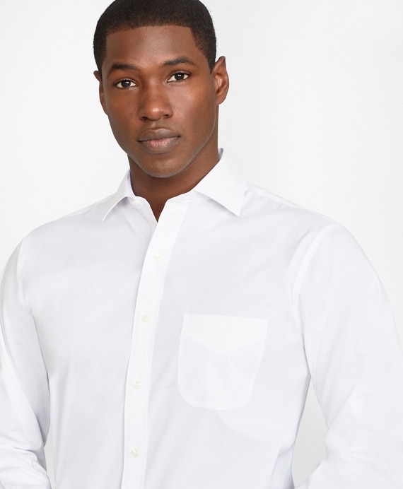 Regent Fitted Dress Shirt, Performance Non-Iron with COOLMAX®, English Spread Collar Broadcloth