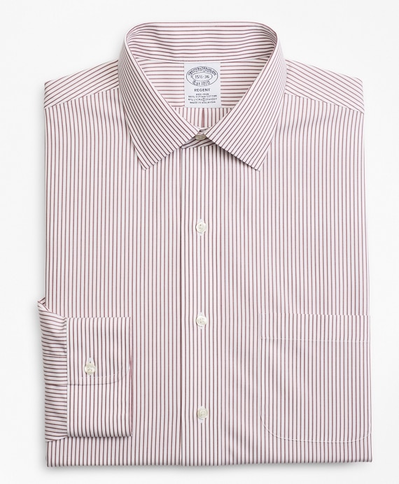 Stretch Regent Fitted Dress Shirt, Non-Iron Stripe