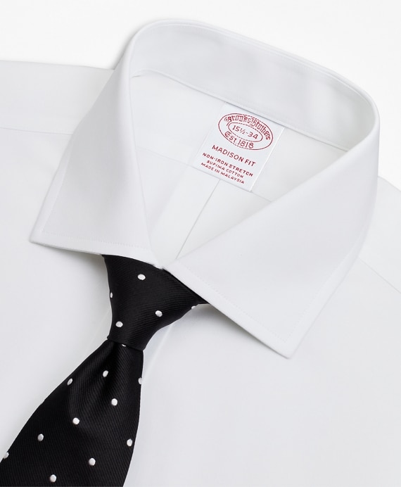 Stretch Madison Classic-Fit Dress Shirt, Non-Iron Poplin English Collar
