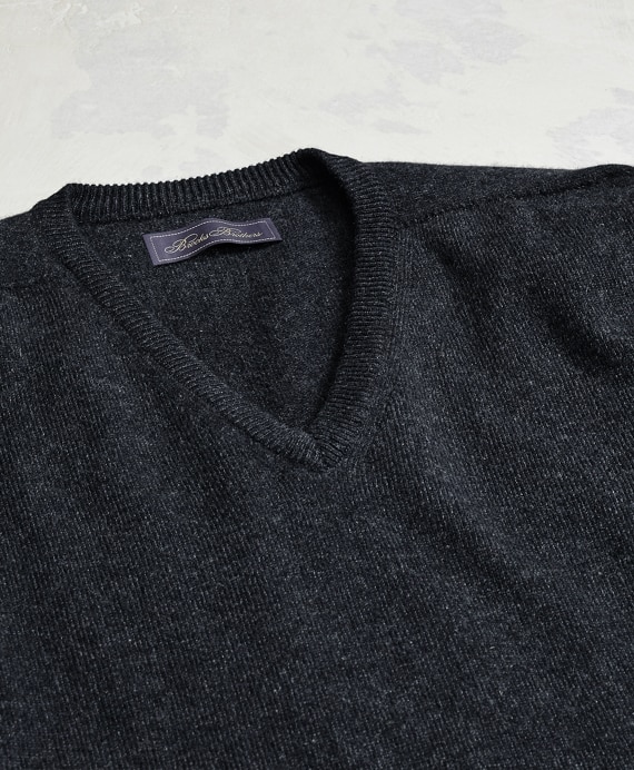 Golden Fleece® 3-D Knit Cashmere V-Neck Sweater