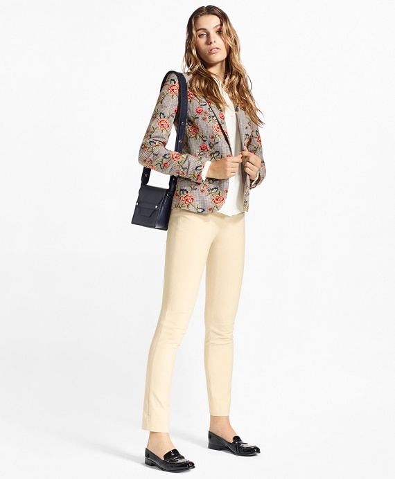 Stretch-Cotton Twill Ankle Pants