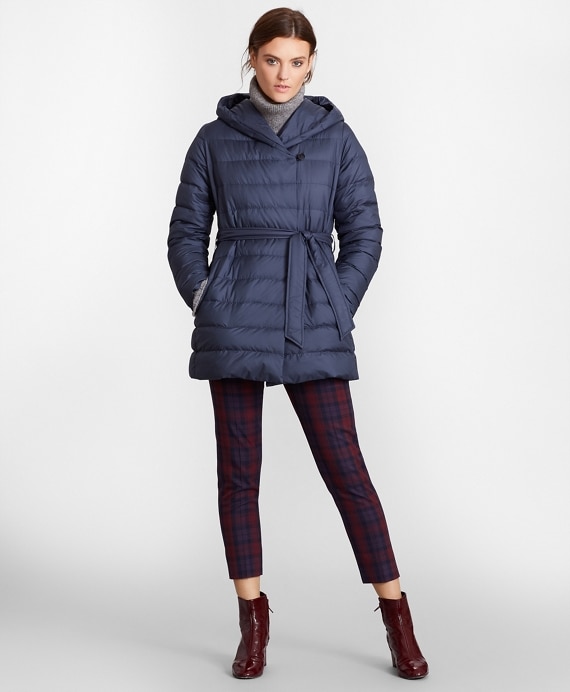 Water-Repellent Down-Filled Wrap Coat