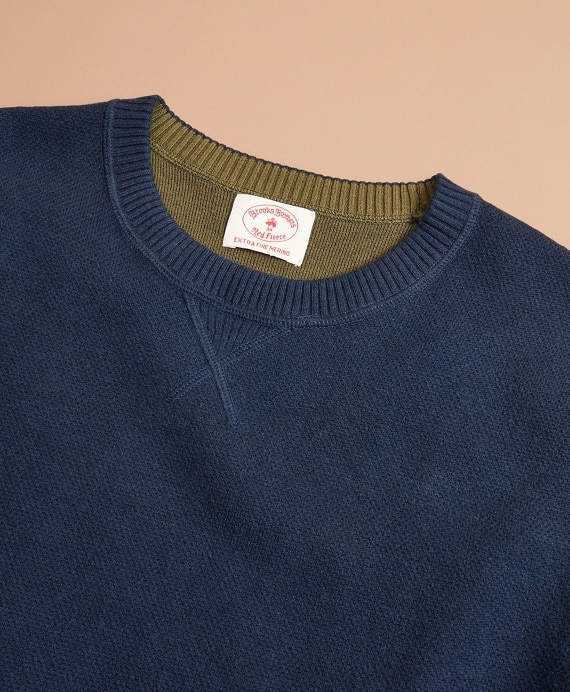 Reversible Double-Knit Cotton-Cashmere Sweater