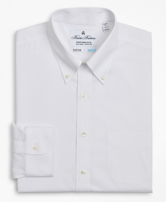 Regent Fitted Dress Shirt, Performance Non-Iron with COOLMAX®, Button-Down Collar Broadcloth