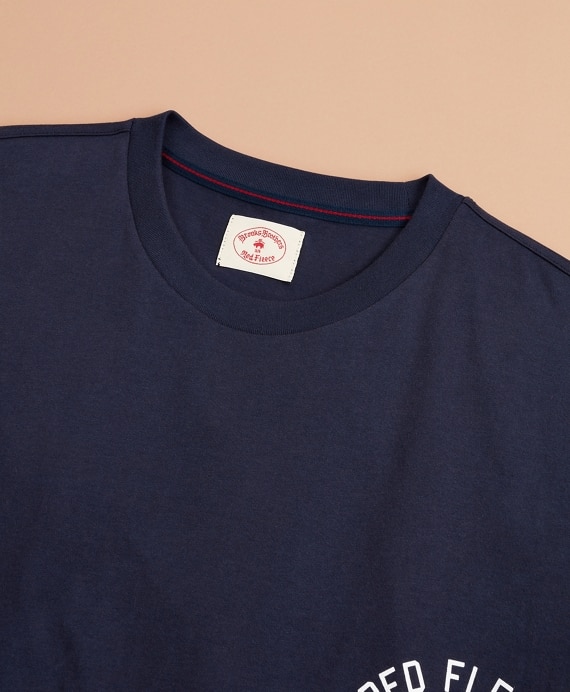 Jersey Cotton Red Fleece NY Graphic T-Shirt