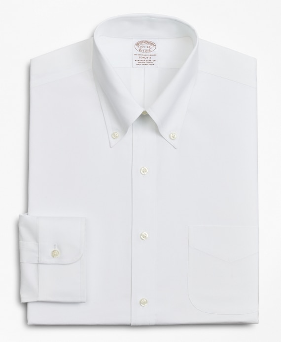 Stretch Soho Extra-Slim-Fit Dress Shirt, Non-Iron Poplin Button-Down Collar