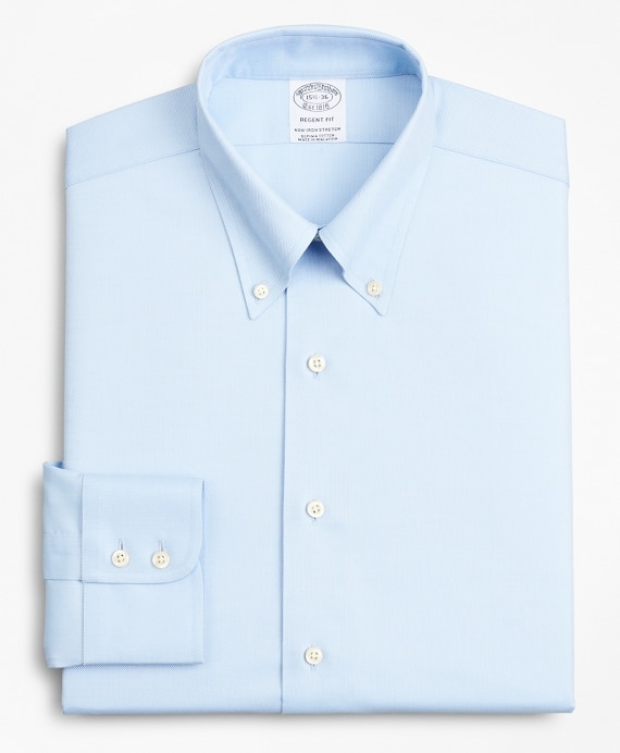 Stretch Regent Fitted Dress Shirt, Non-Iron Royal Oxford Button-Down Collar