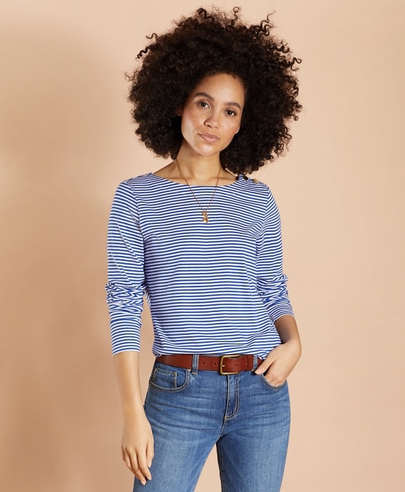 Striped Jersey Long-Sleeve T-Shirt