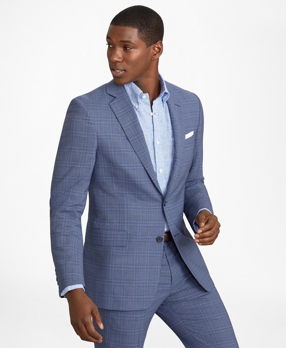 Regent Fit BrooksCool® Subtle Plaid Suit