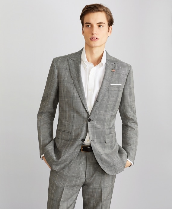 Milano Fit Three-Button Plaid 1818 Suit