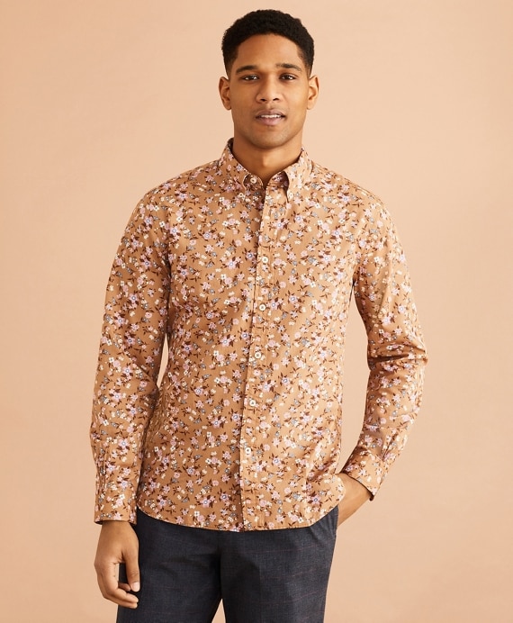 Floral-Print Poplin Shirt
