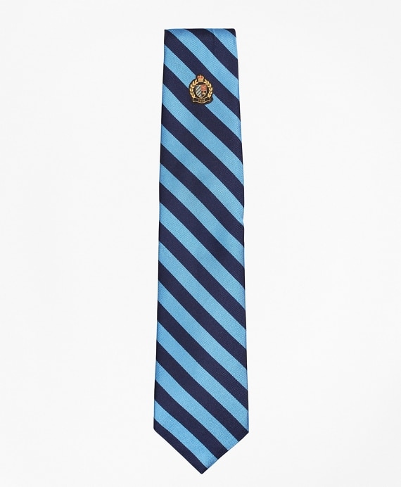 Limited Edition Archival Collection BB#4 Striped Rep with Crest Silk Tie