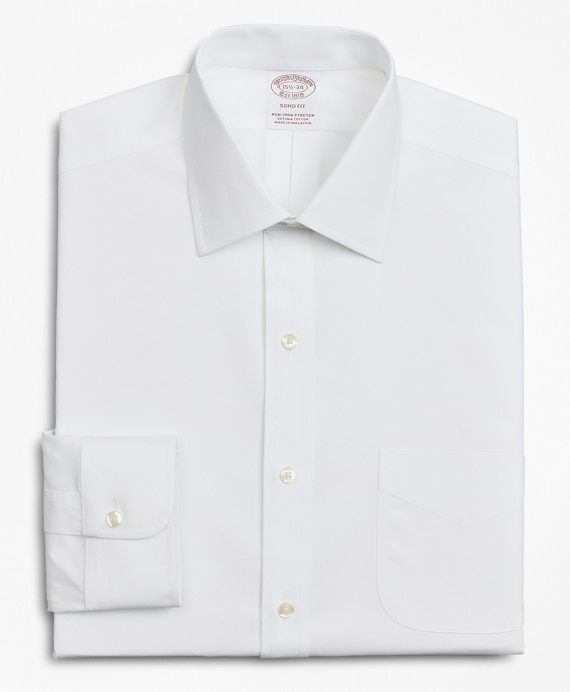 Stretch Soho Extra-Slim-Fit Dress Shirt, Non-Iron Poplin Ainsley Collar