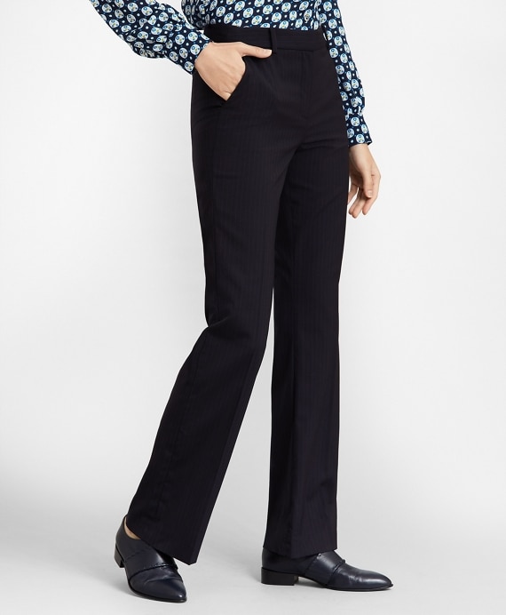 Pinstripe Stretch Wool Pants