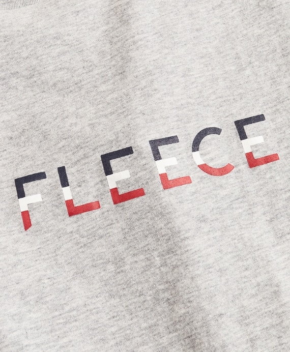 Jersey Cotton Red Fleece Graphic T-Shirt