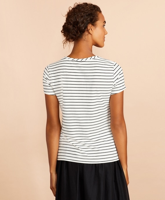 Striped Scoop-Neck T-Shirt