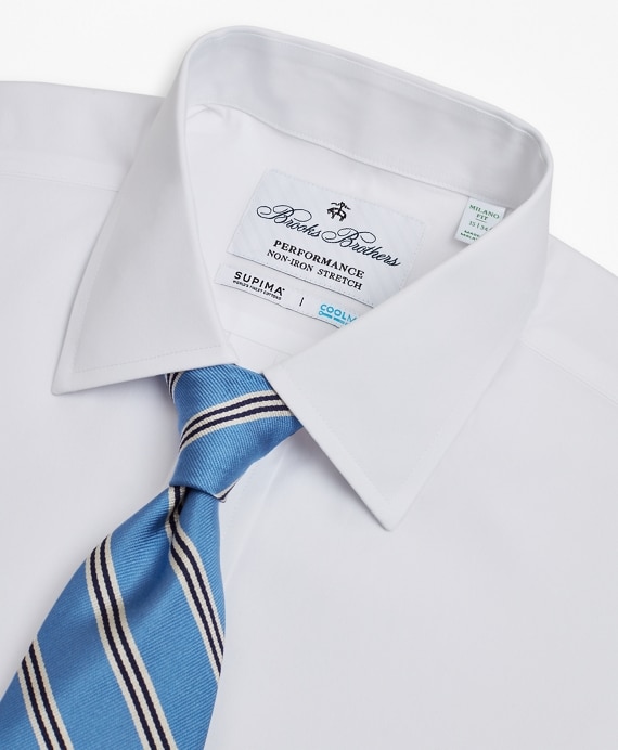 Milano Slim Fit Dress Shirt, Performance Non-Iron with COOLMAX®, Ainsley Collar Broadcloth