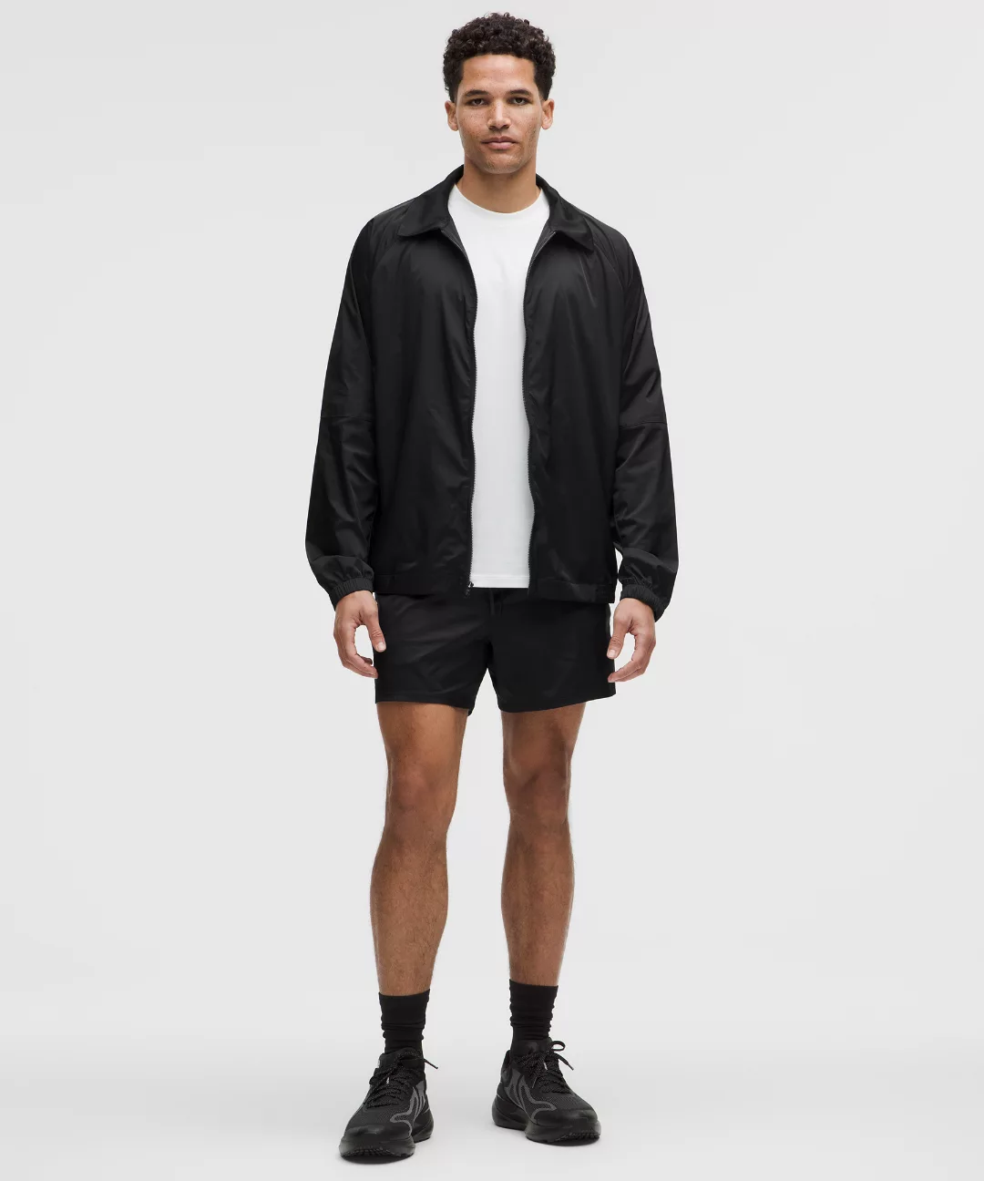 Stretch Satin Nylon Track Jacket