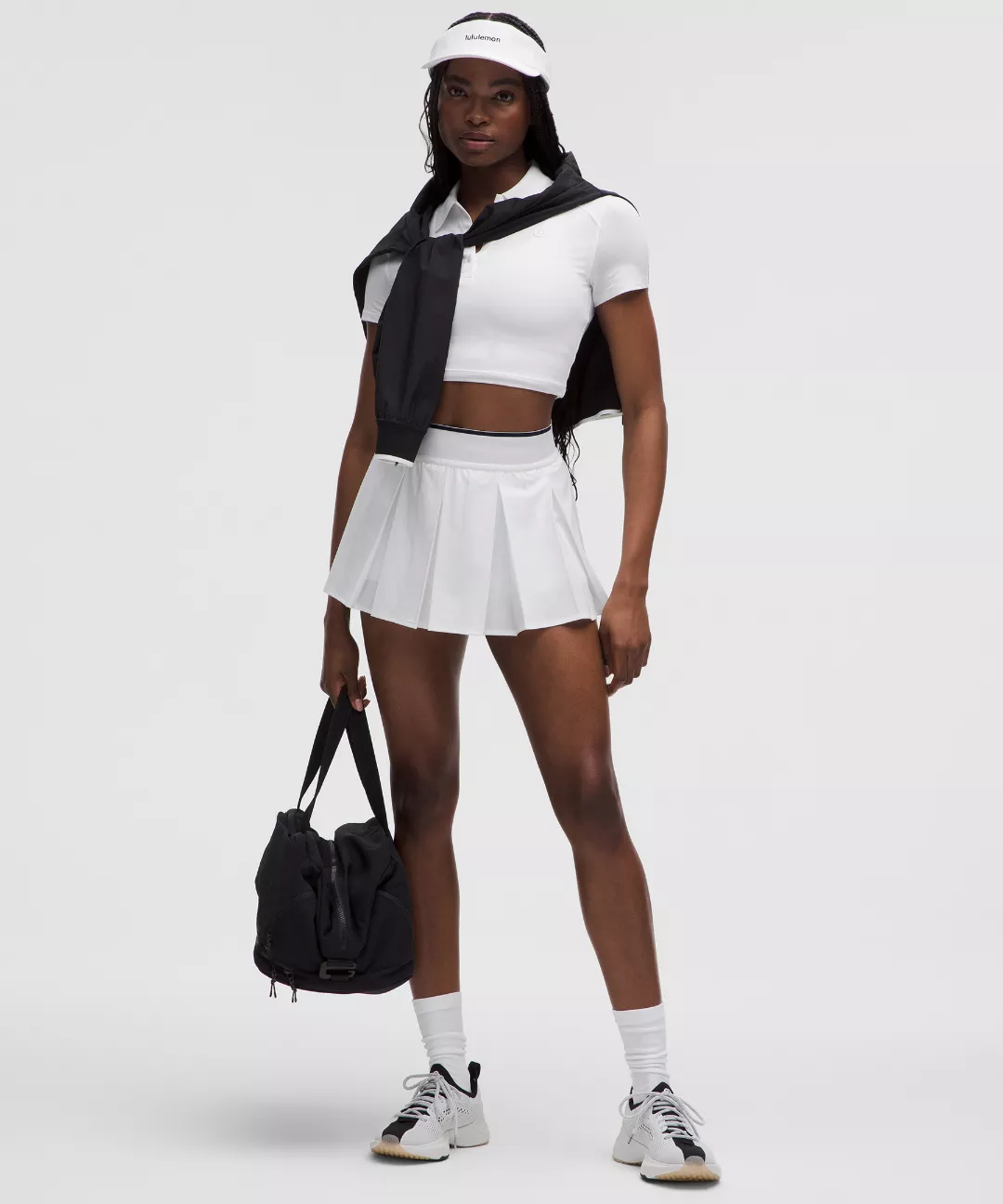 Box-Pleat High-Rise Tennis Skirt