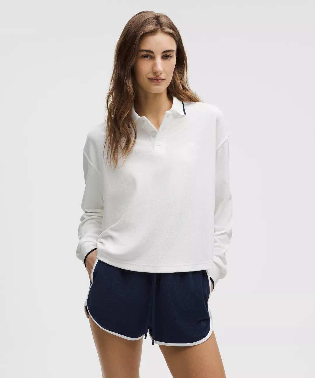 Cotton Terry Relaxed-Fit Polo Shirt