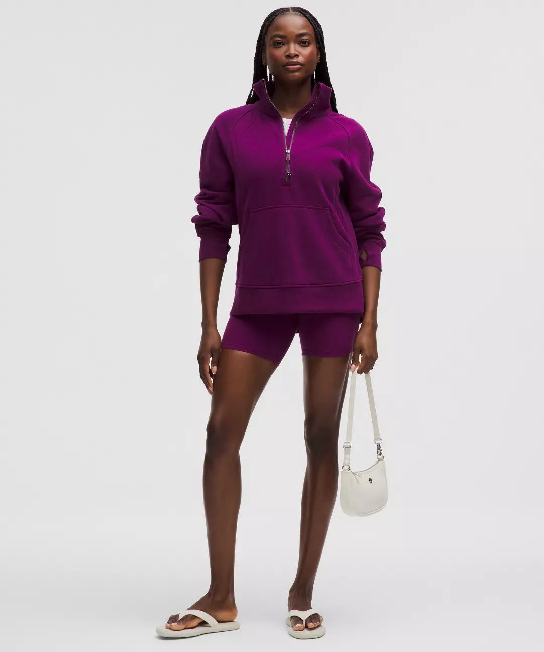 Scuba Oversized Funnel-Neck Half Zip *Long