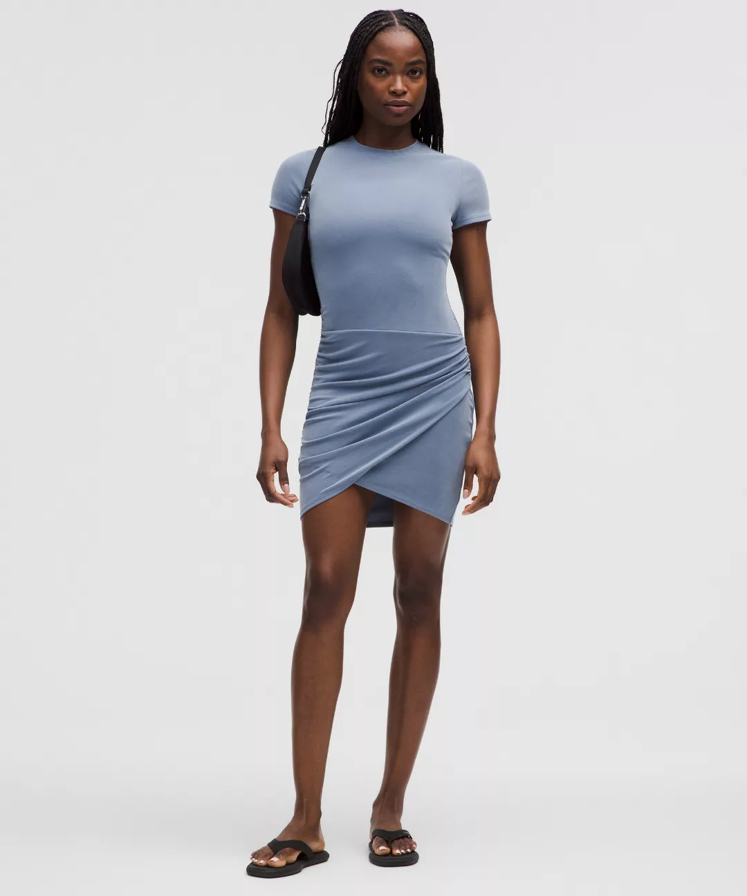 Drapey Softstreme Wrap-Skirt T-Shirt Dress