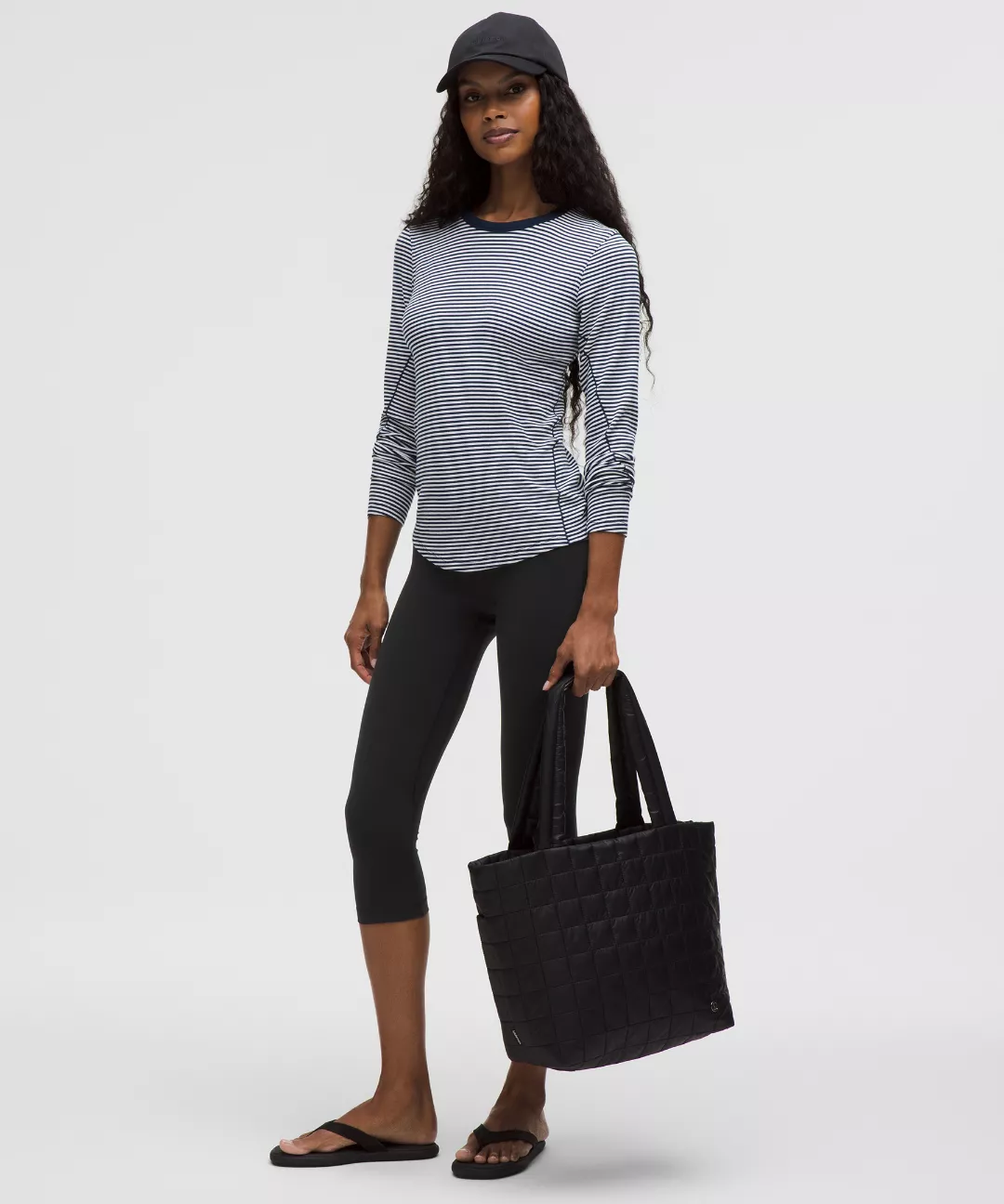 Quilted Grid Tote Bag 12L