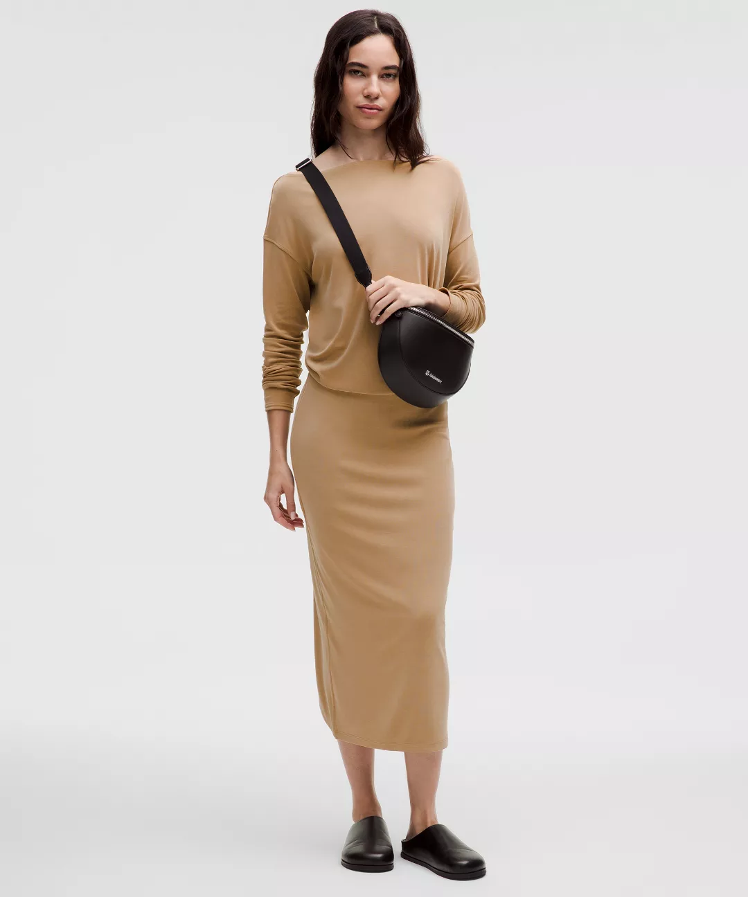 Drapey Softstreme Column Midi Skirt