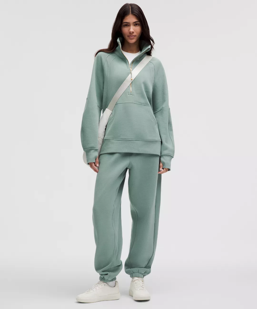 Scuba Oversized Funnel-Neck Half Zip *Long
