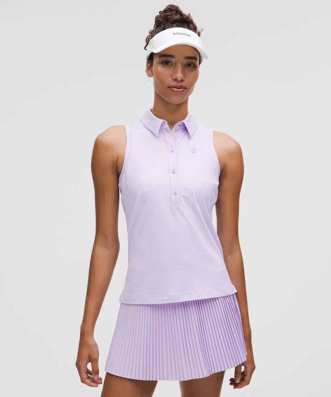 Quick-Dry Sleeveless Polo Shirt *Straight Hem