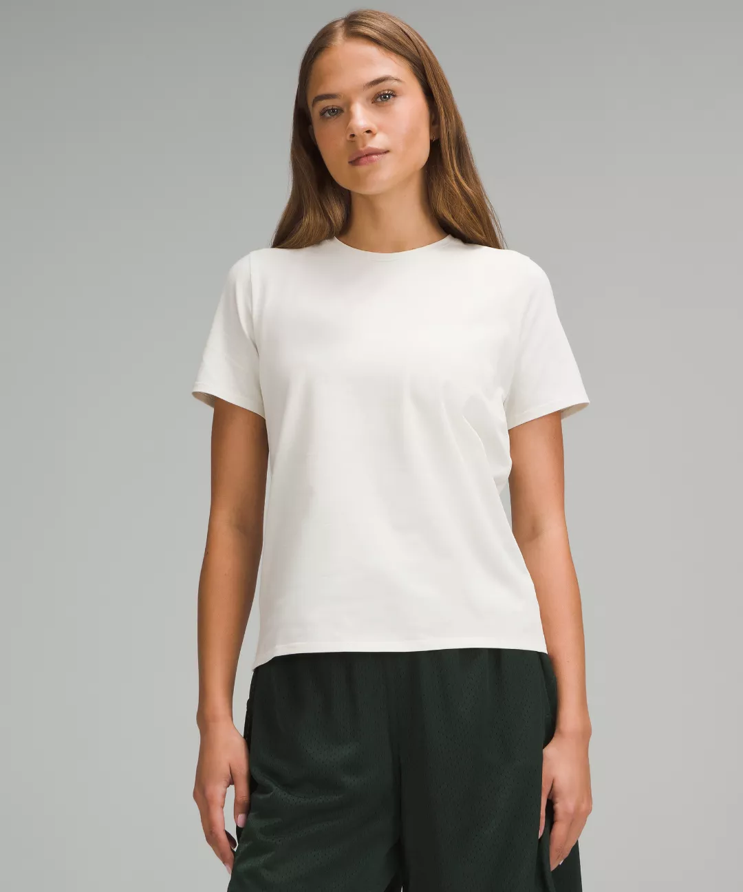 Organic Cotton Straight-Hem Crewneck T-Shirt