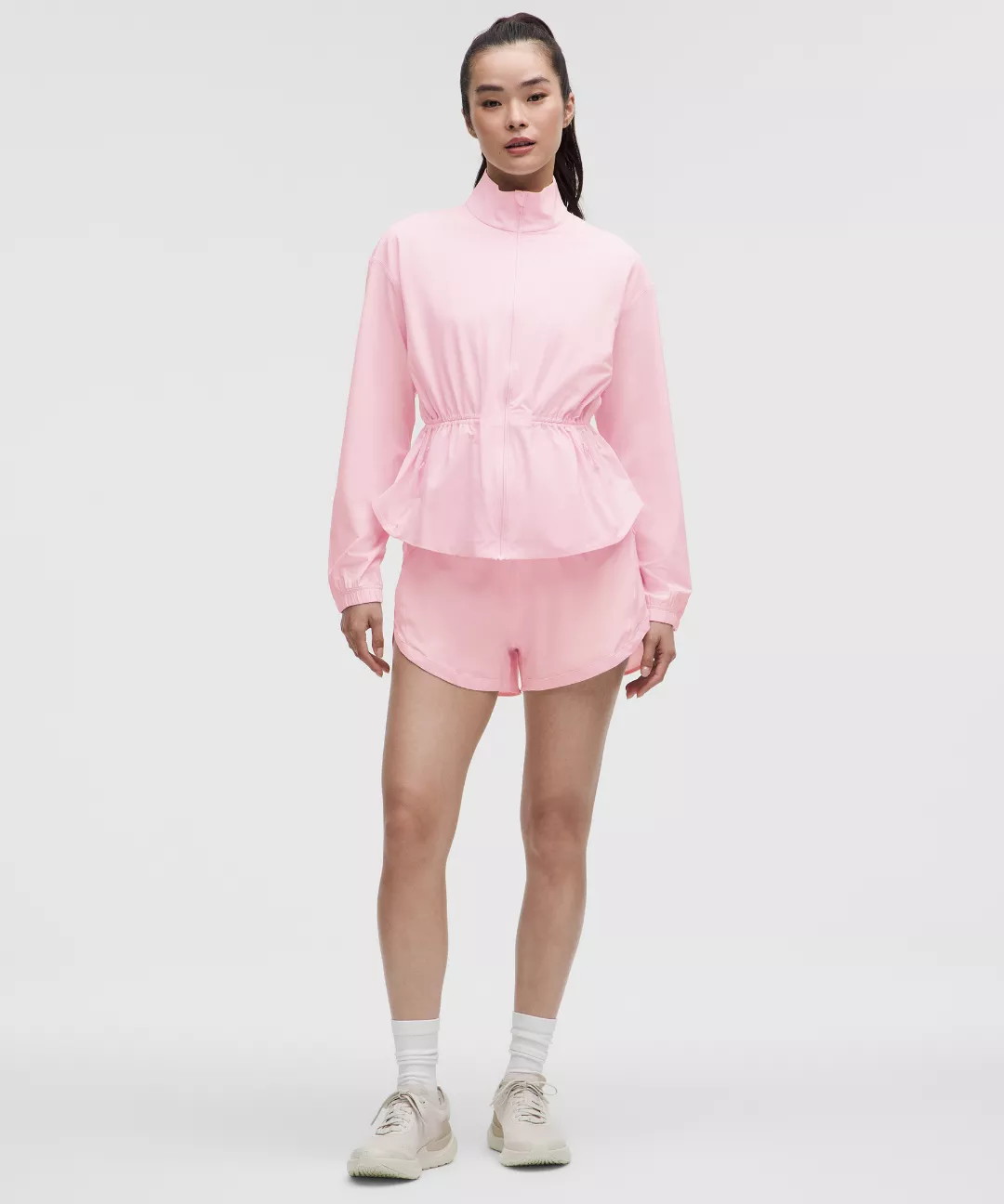 UV-Protective Cinch-Waist Running Jacket