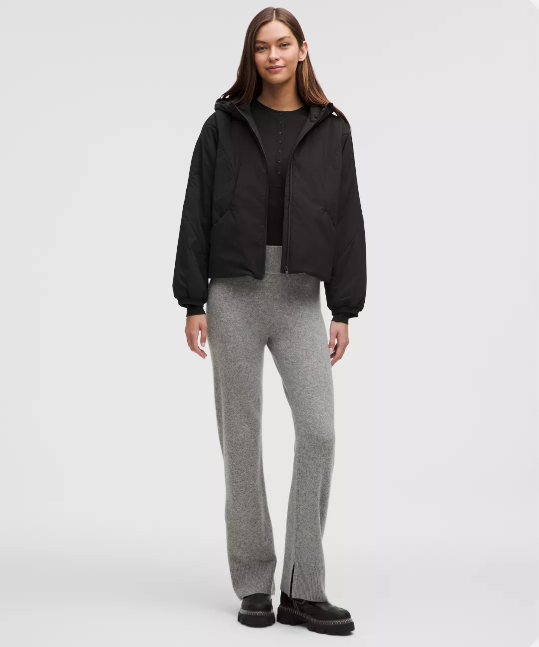Water-Resistant Insulated Hooded Jacket