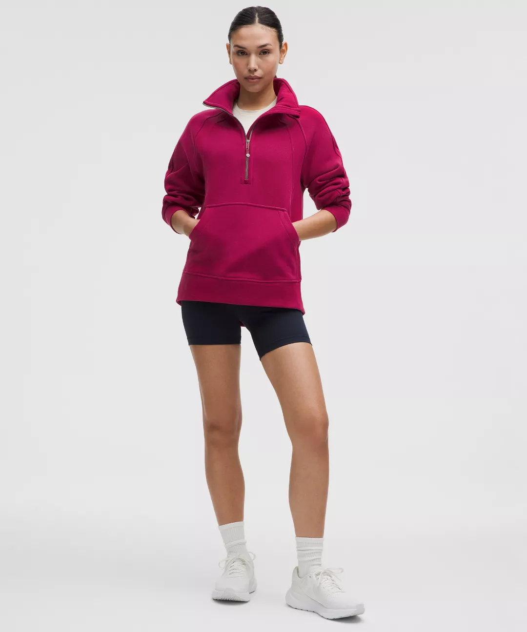 Scuba Oversized Funnel-Neck Half Zip *Long