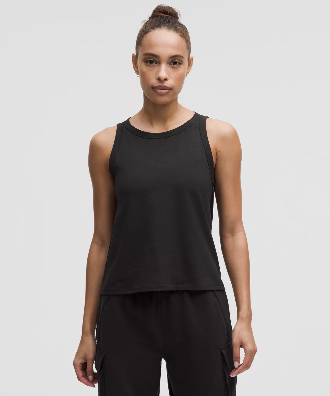 Cotton-Blend Open-Back Tank Top