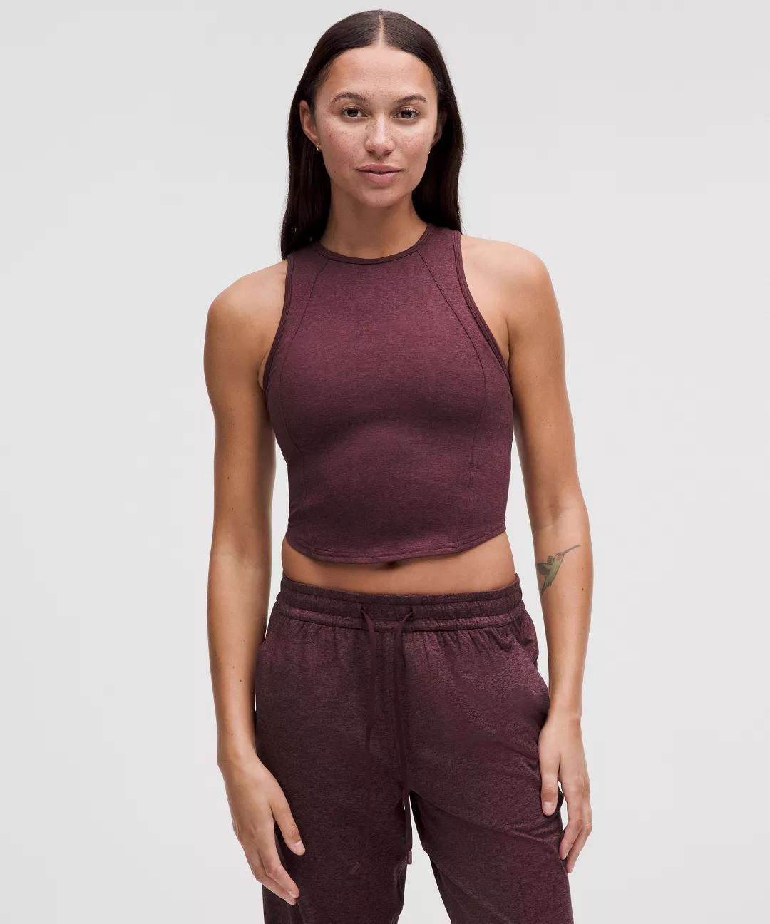 Softy Suedey Crewneck Cropped Tank Top