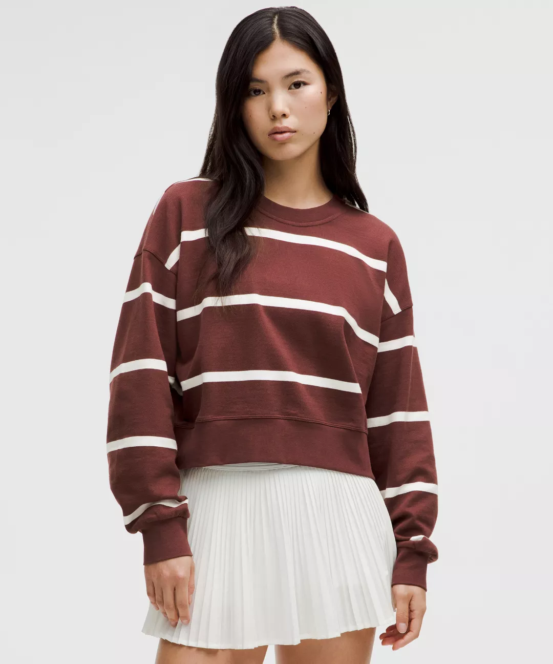 Perfectly Oversized Cropped Crew *Stripe