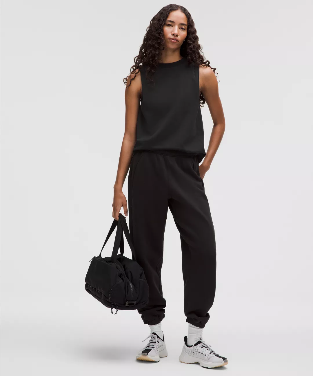 Cotton Jersey Stitch-Detail Tank Top