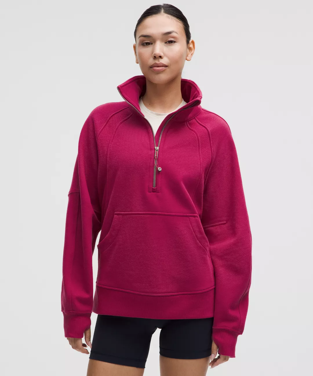 Scuba Oversized Funnel-Neck Half Zip *Long