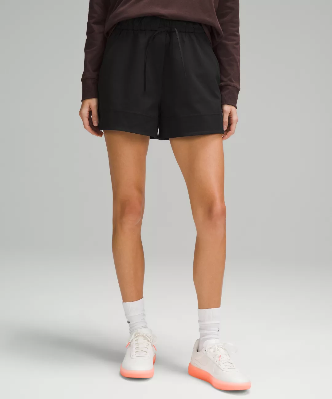 Cinchable Waist High-Rise Woven Short 3.5"