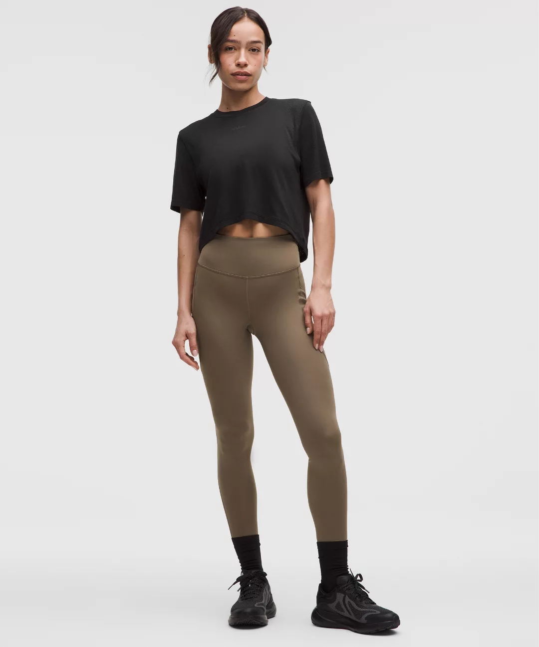 Swiftly High-Low Cropped Short-Sleeve Shirt